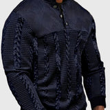 Dawson - Svetr s dlouhým rukávem Henley s pruhy