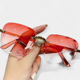 Klasické Retro Brýle Bez Rámu 