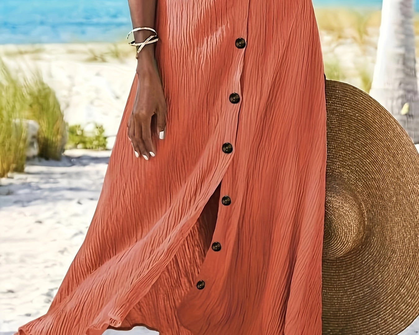 Poloprůhledná midi sukně s rozparkem