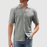 Libuše – Pletená košile se vzorem ve tvaru cikcaků