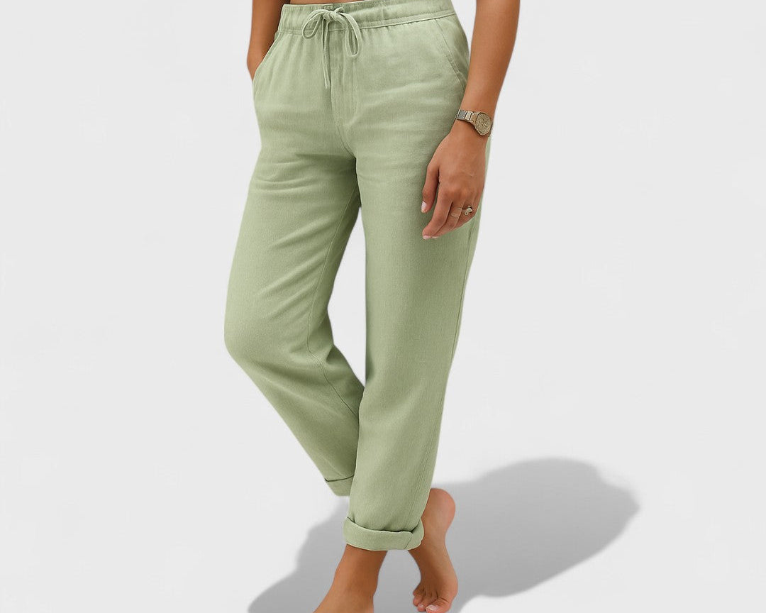 Klára - lněné Strečové Kalhoty