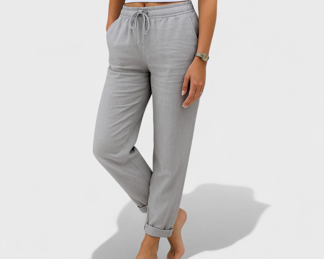 Klára - lněné Strečové Kalhoty