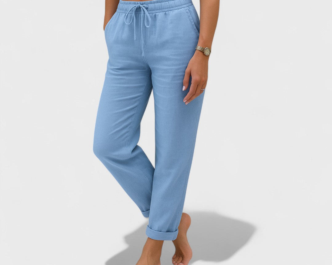 Klára - lněné Strečové Kalhoty