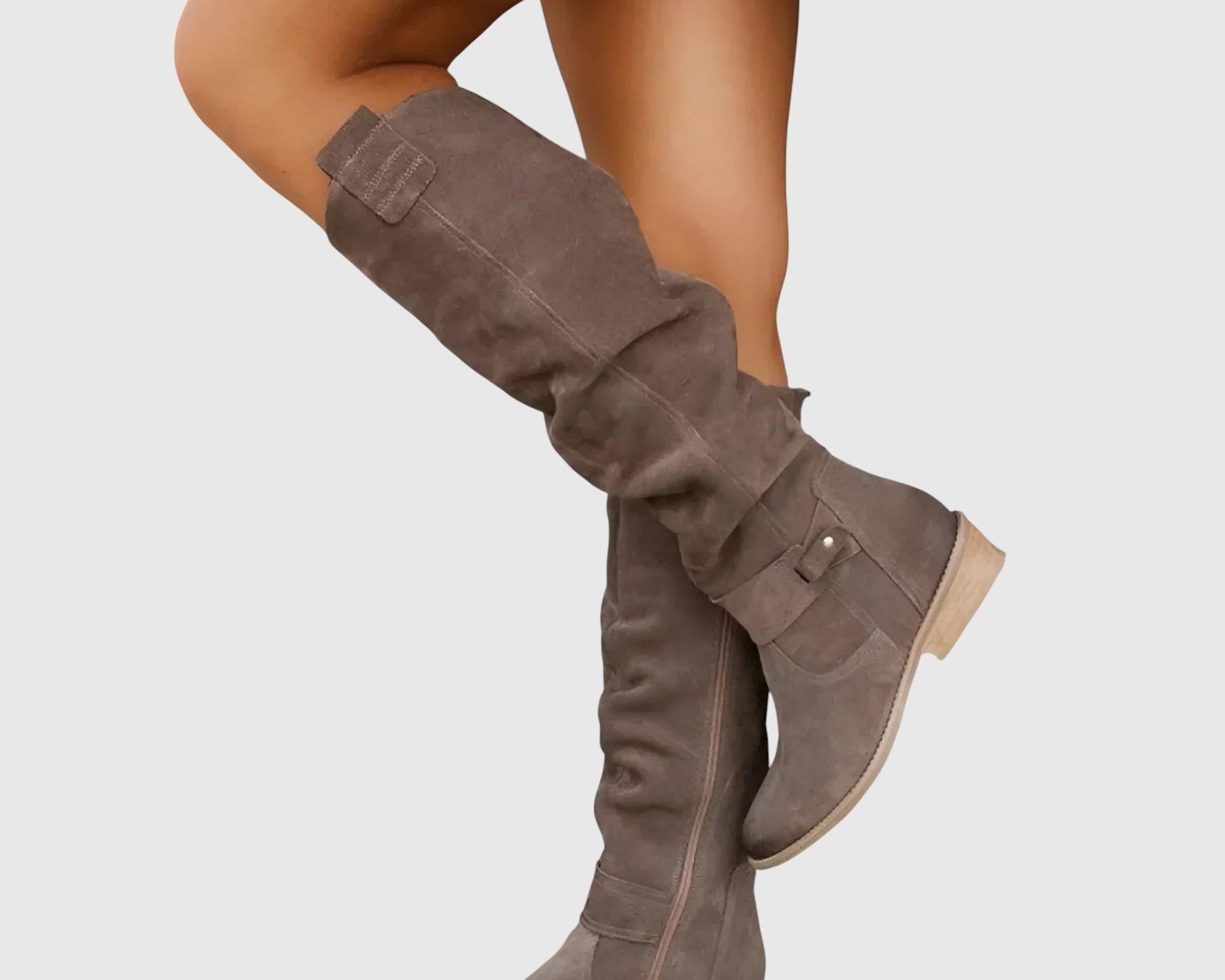 Alena - Vysoké kozačky s řaseným efektem