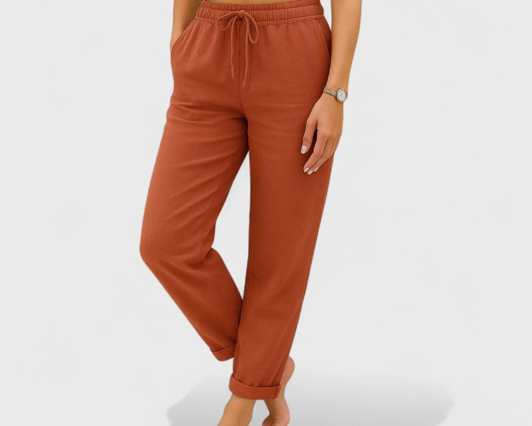 Klára - lněné Strečové Kalhoty