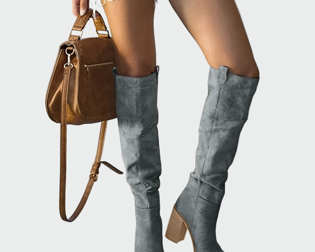 Kožené ortopedické boty až po kolena