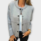 PERLA-Elegantní svetr v šedé barvě