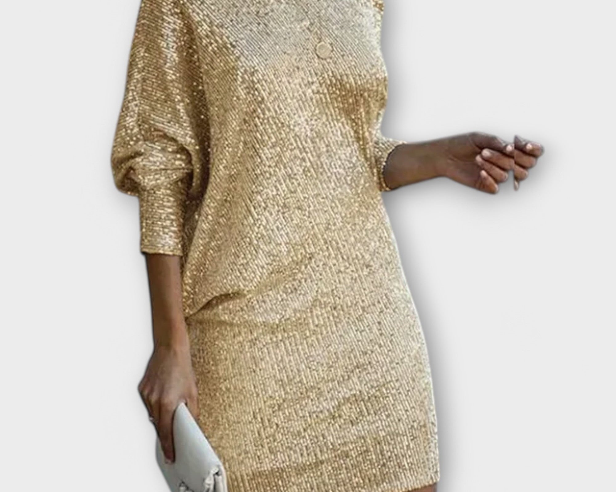 Plesové šaty s flitry a kontrastem 