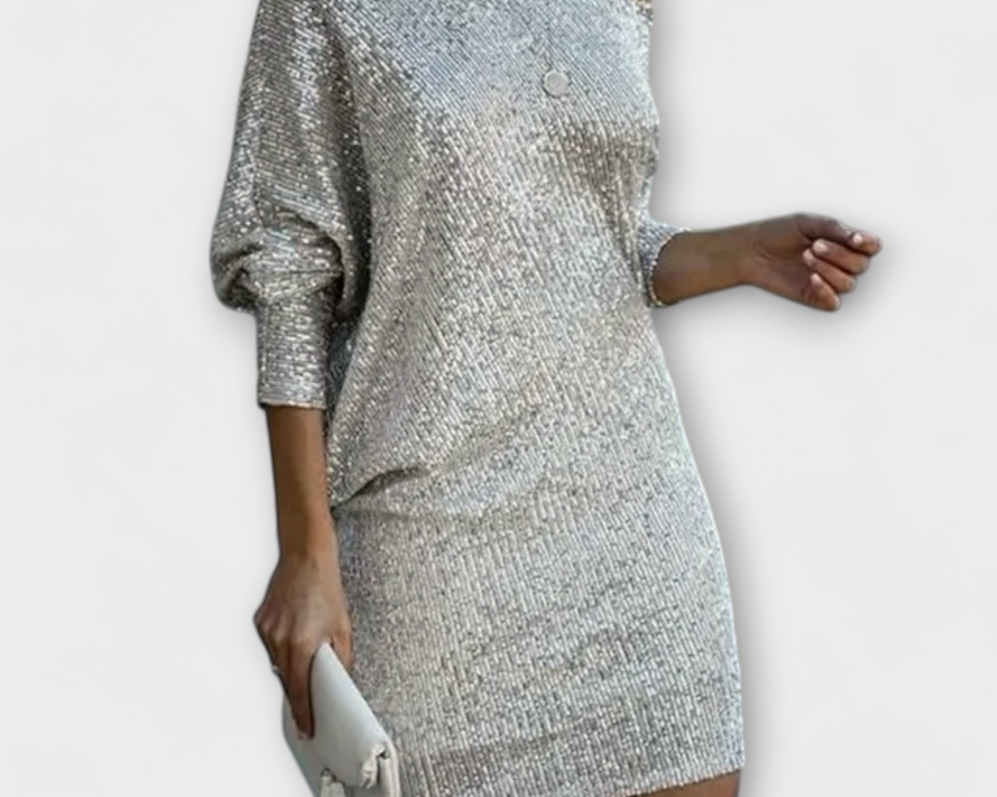 Plesové šaty s flitry a kontrastem 