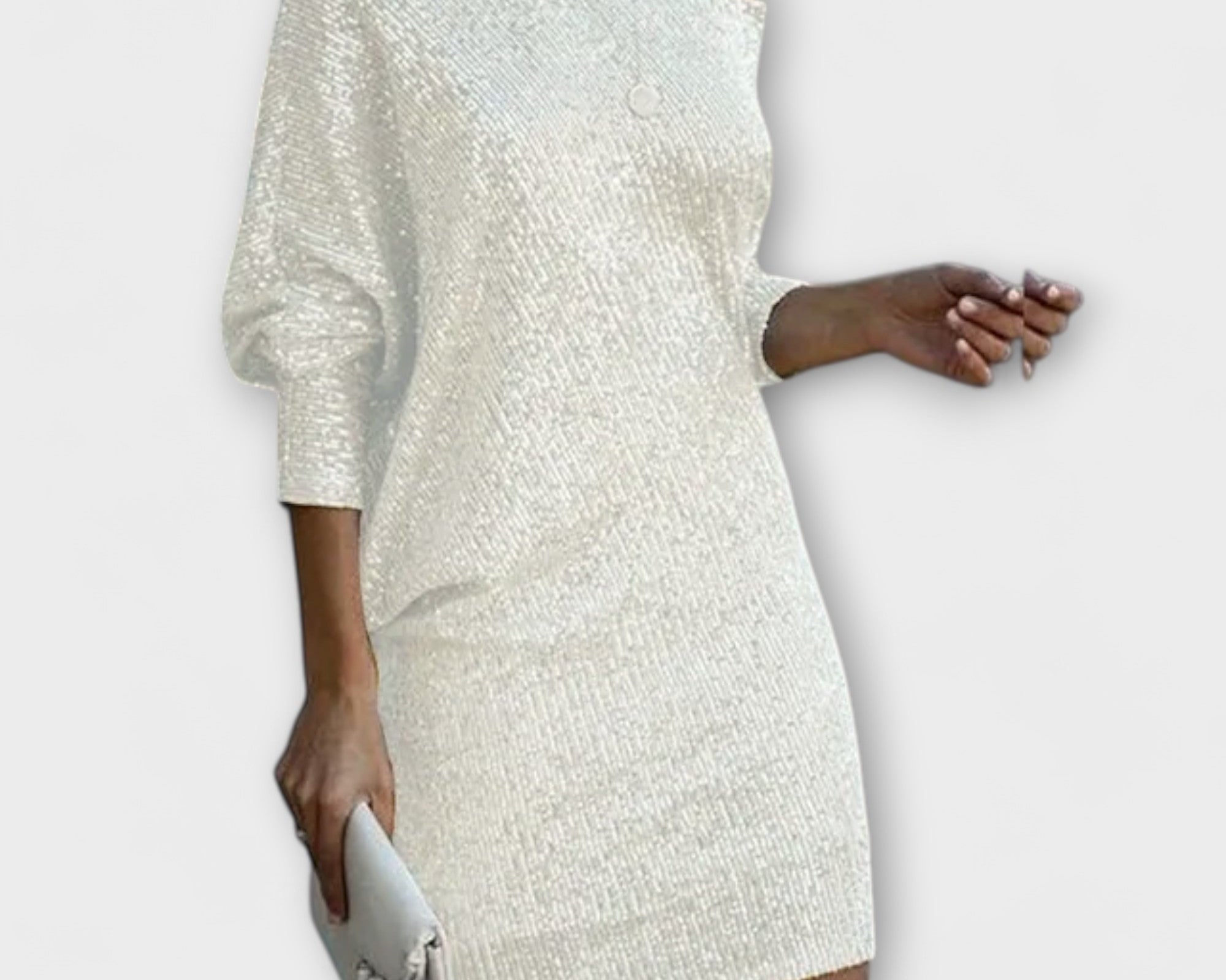 Plesové šaty s flitry a kontrastem 