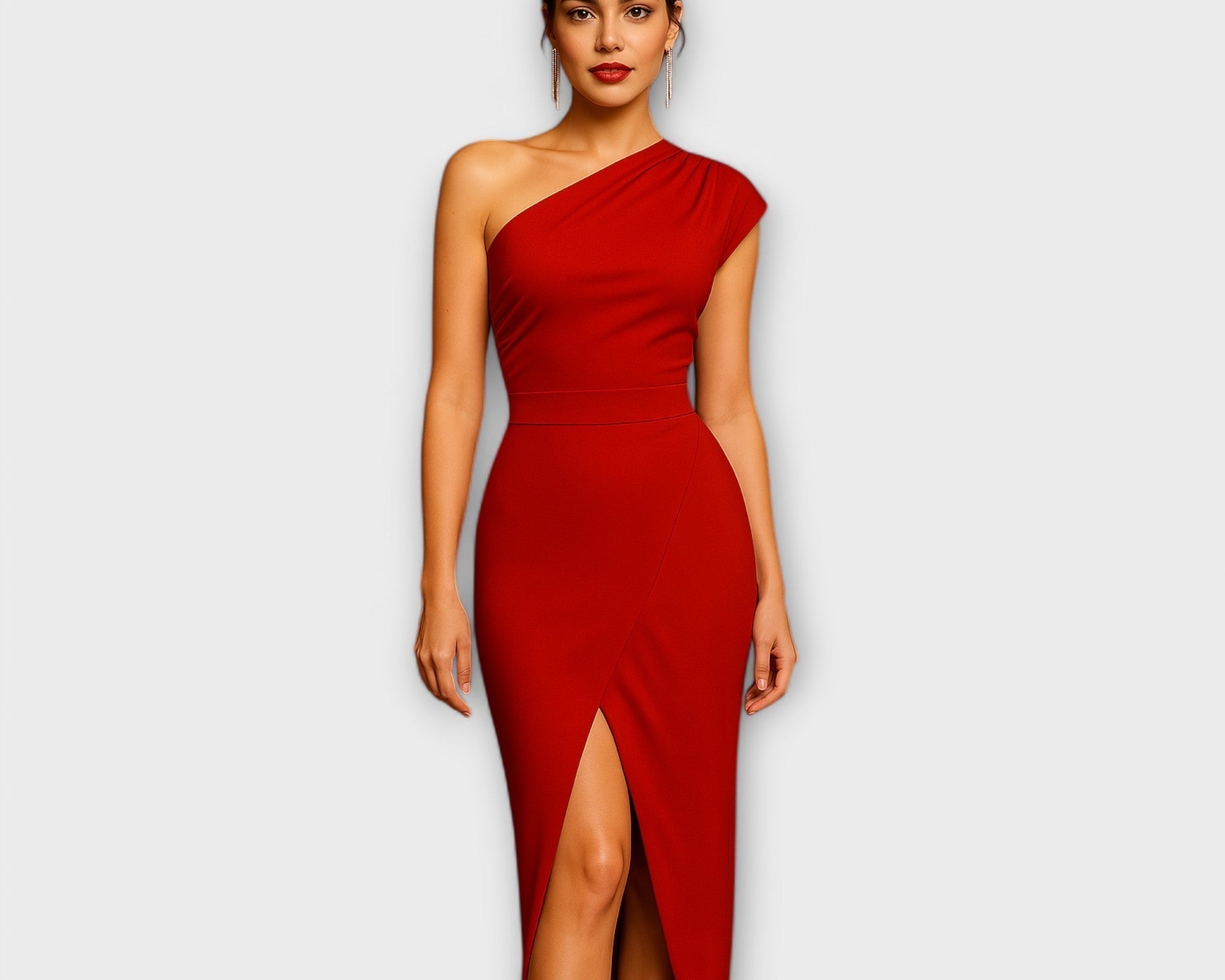 Elegantní asymetrické večerní šaty