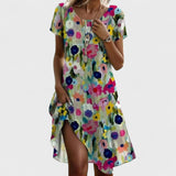 Eva - Šaty s Květinovým Potiskem