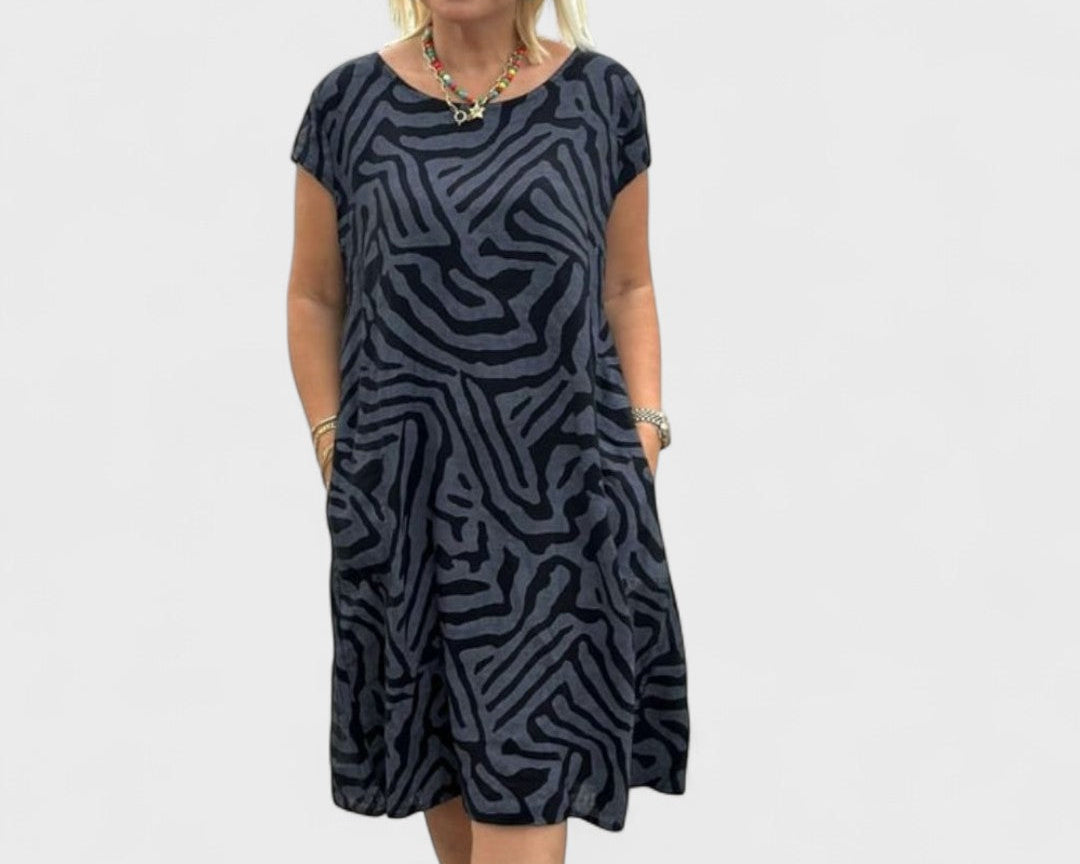 Nelia - Letní Šaty s Kulatým Výstřihem