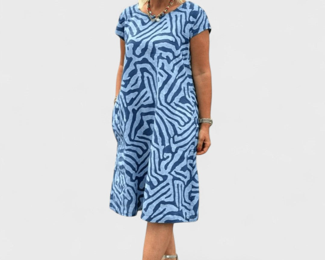 Nelia - Letní Šaty s Kulatým Výstřihem