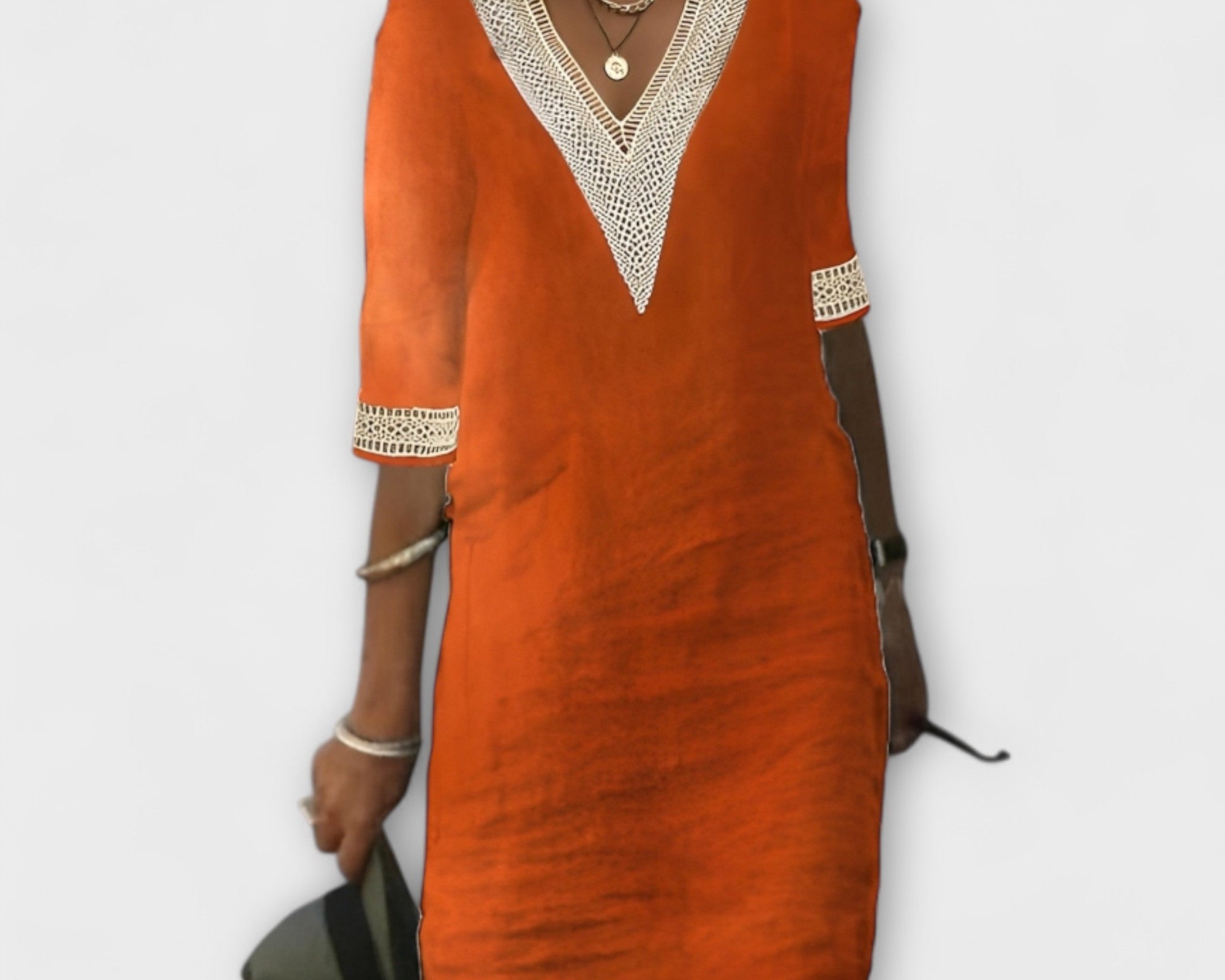 Dámské šaty z bavlny a lnu