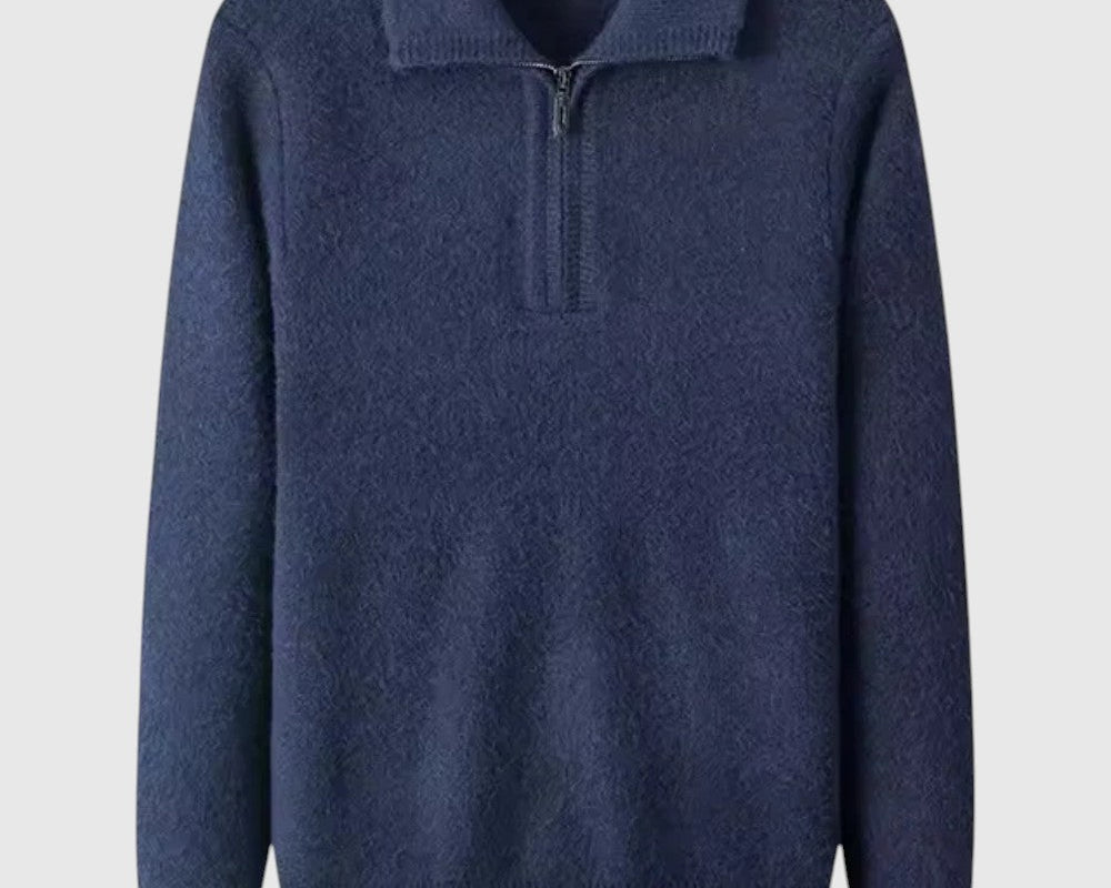 Perla- Kašmírový svetr se čtvrtým zipem Gstaad