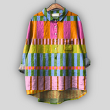 Lněná blůza Letní mozaika