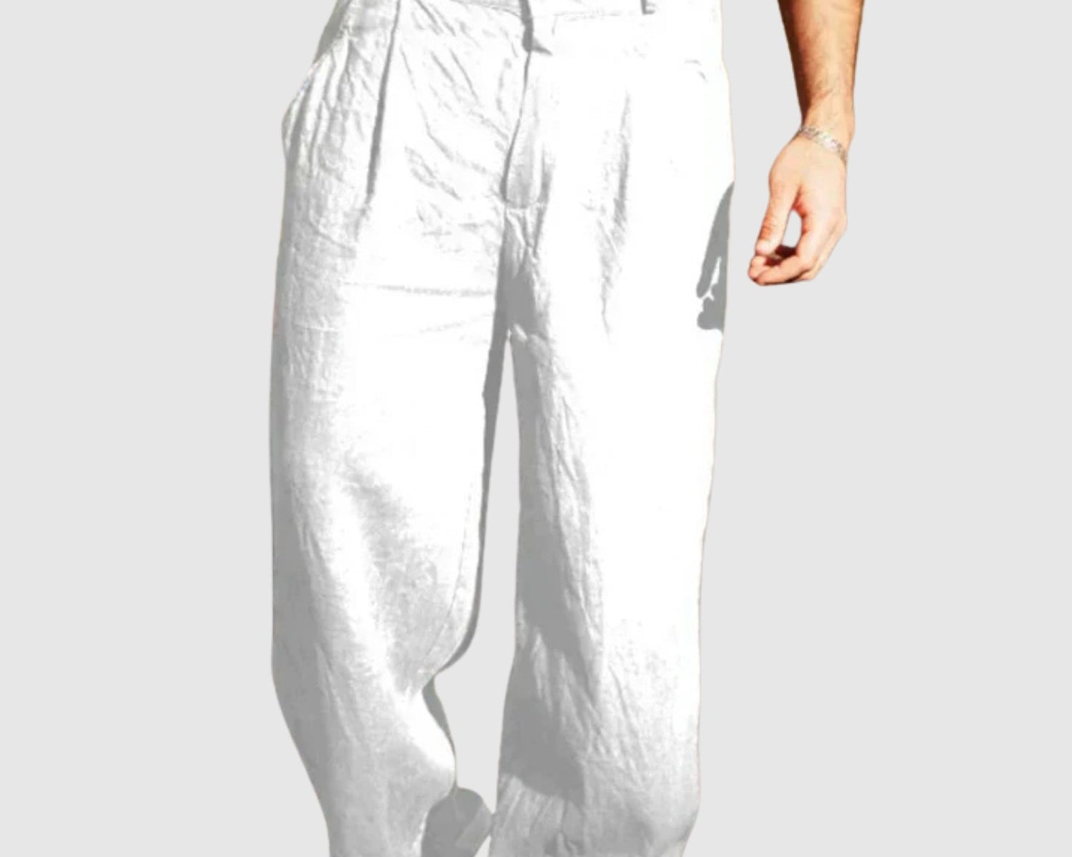 Libuše – Lněné kalhoty se širokými nohavicemi