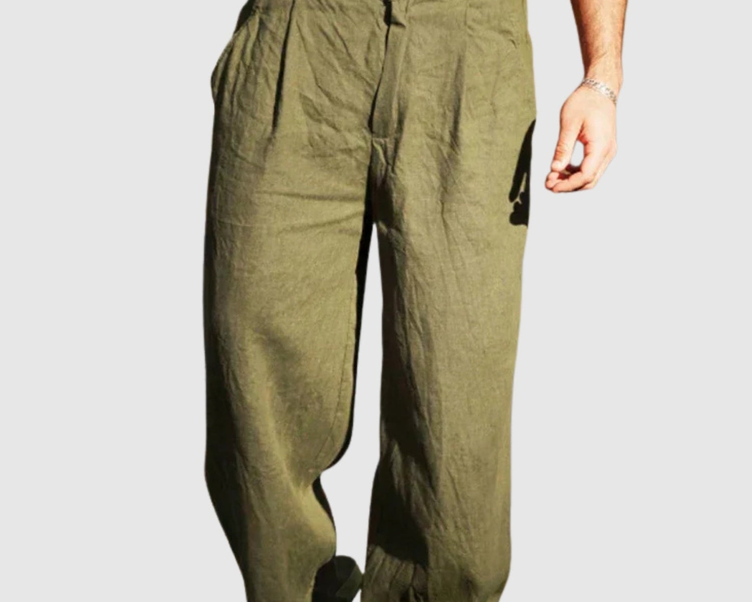 Libuše – Lněné kalhoty se širokými nohavicemi