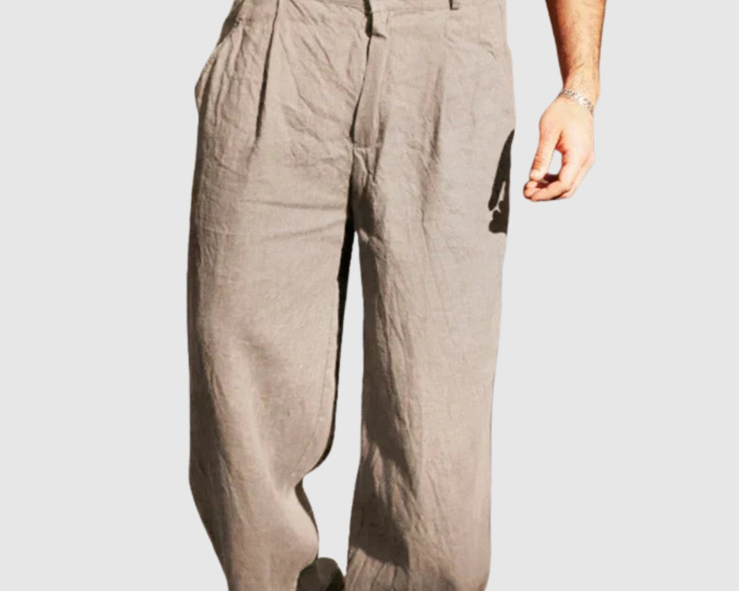 Libuše – Lněné kalhoty se širokými nohavicemi