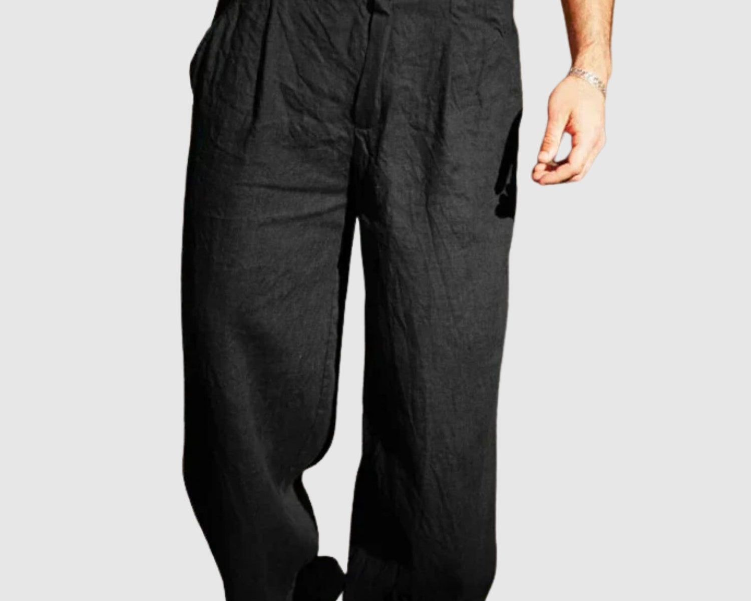 Libuše – Lněné kalhoty se širokými nohavicemi