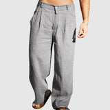 Libuše – Lněné kalhoty se širokými nohavicemi