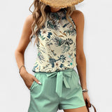 Sada s tropickým vzorem a halter topem