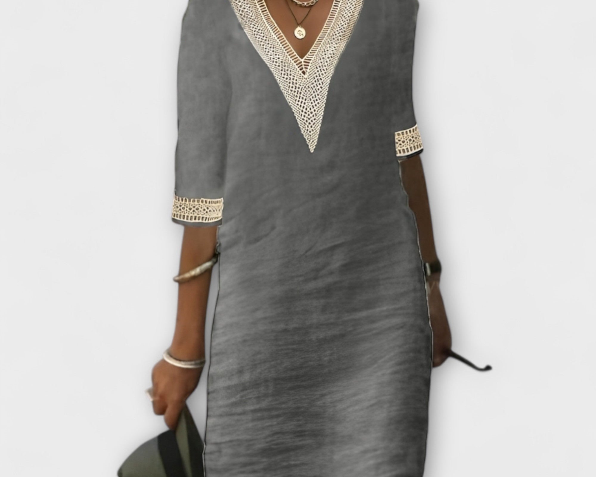 Dámské šaty z bavlny a lnu