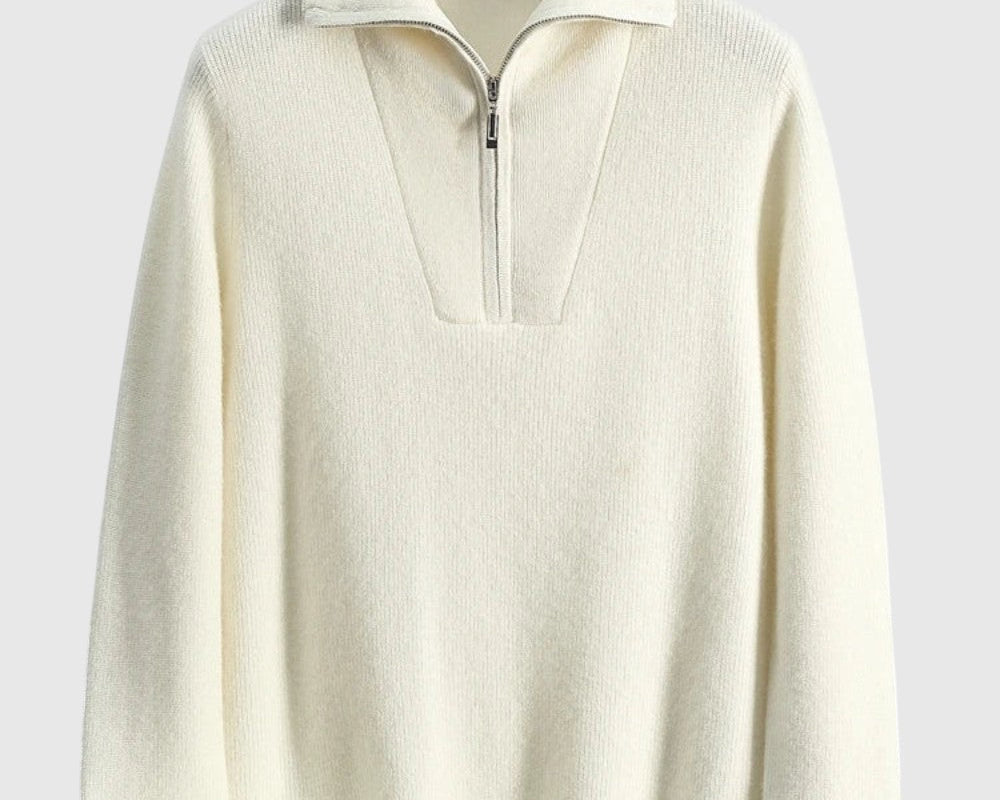 Perla - Portofino Košile z kašmíru s polovičním zipem