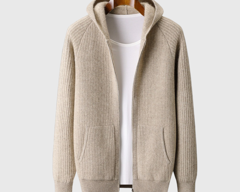 Mikina s kapucí z merino vlny