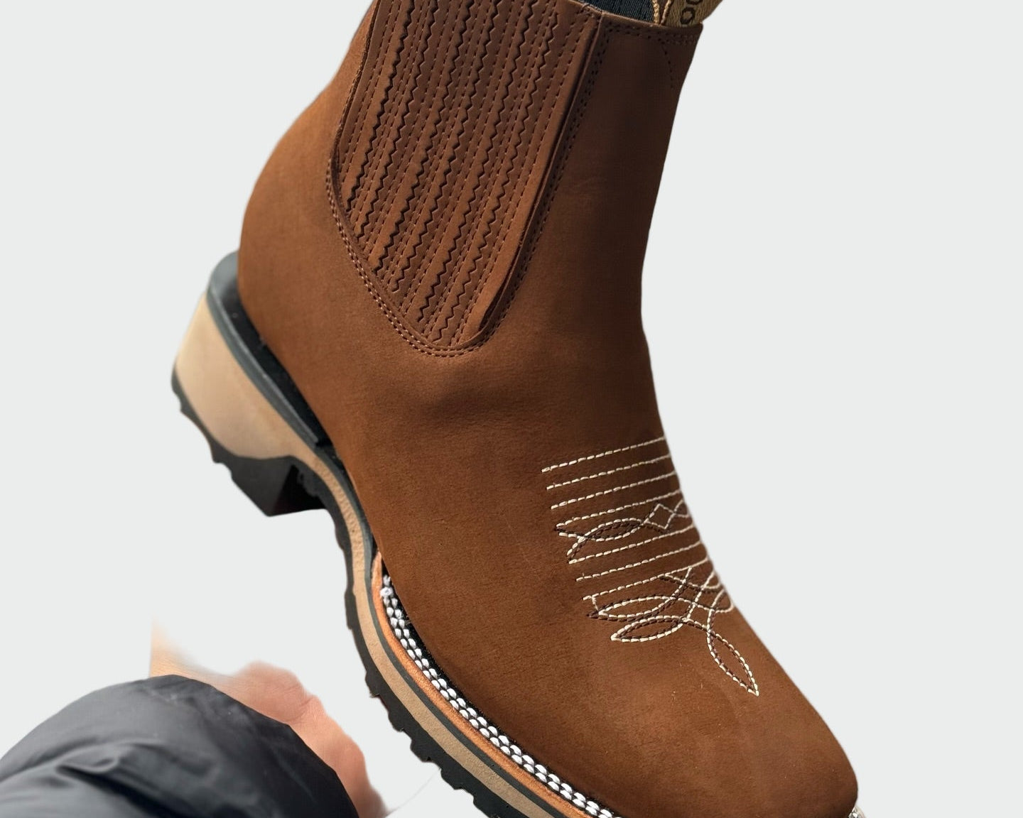 Kožené kovbojské boty