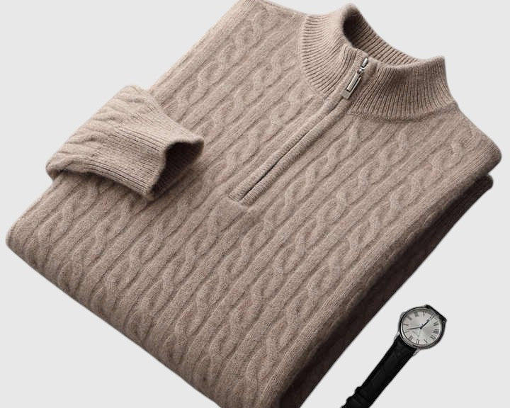 Perla- Pletená polokošile z kašmíru Deneb