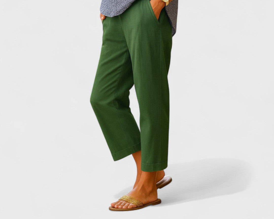 Otýlie - Letní Kalhoty z Lnu a Bavlny