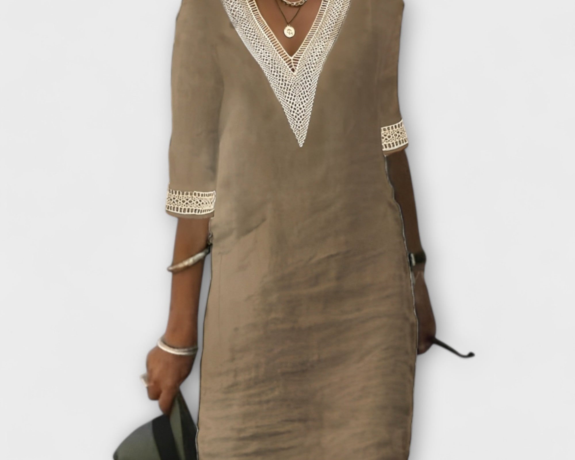 Dámské šaty z bavlny a lnu