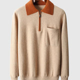 Perla - Polo Castelle se zipem z kašmíru