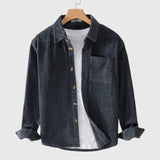 Rafael | Hnědá manšestrová košile