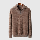 Svetr na zip z merino vlny Perla-Taranto