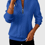 Amalie - Pletený svetr s copánkovým vzorem na zip