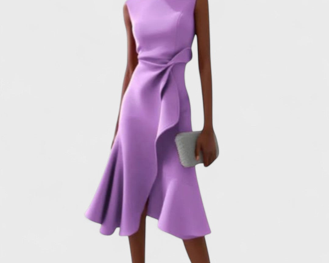 Andrea - Asymetrické šaty s elegantními sklady