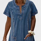 Helga - Měkké džínové šaty