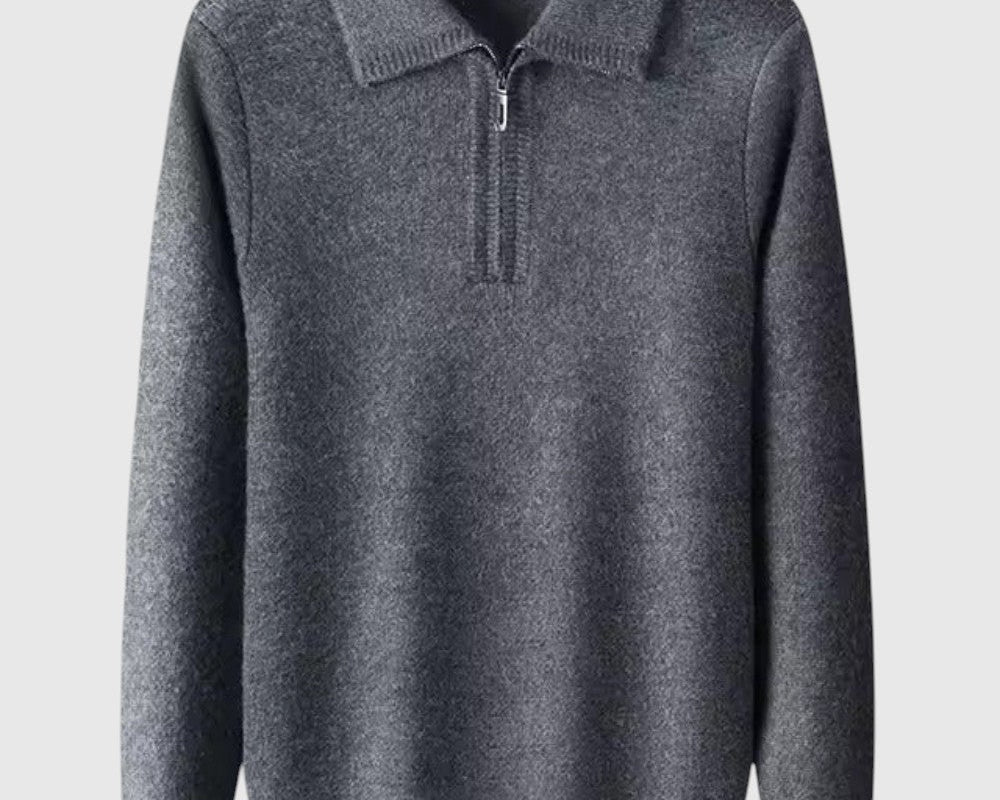 Perla- Kašmírový svetr se čtvrtým zipem Gstaad