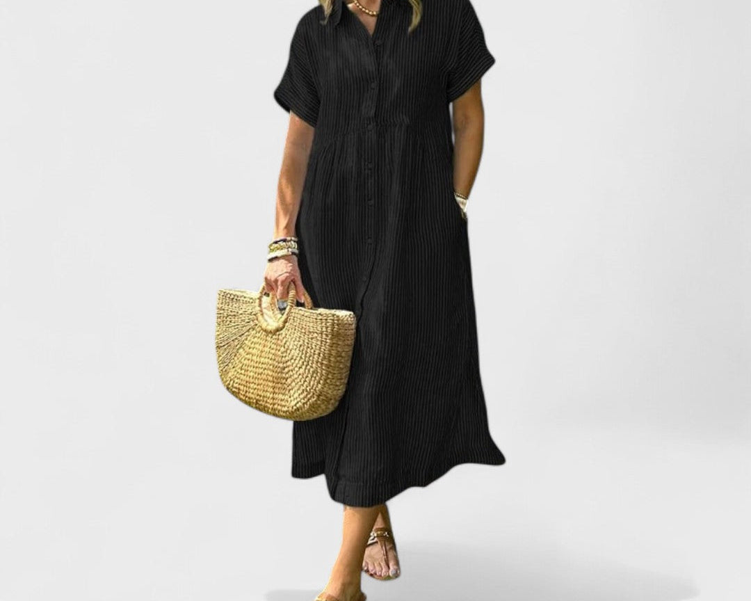 Angela - Vzdušné Pruhované Šaty