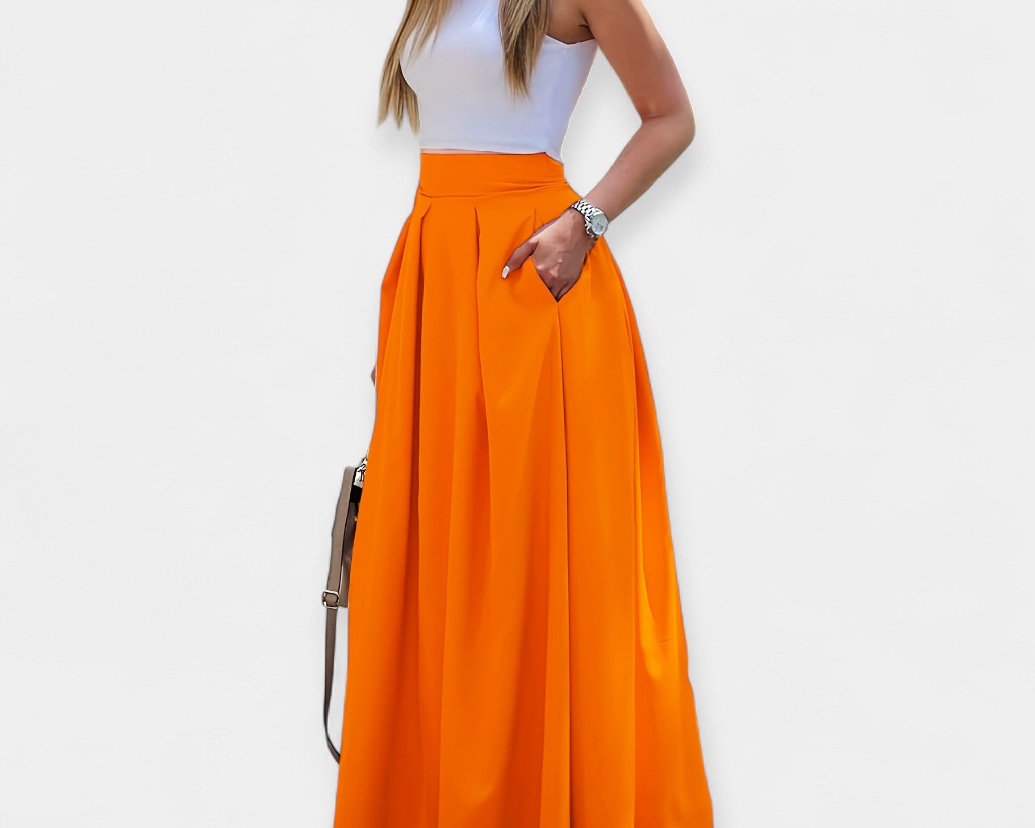 Stylová midi sukně