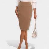 Vysoký pas Midi Sukně