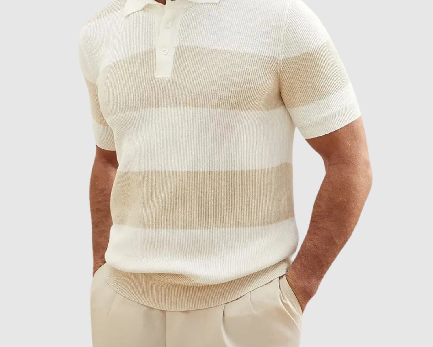 Libuše – Žebrované polo tričko s pruhy