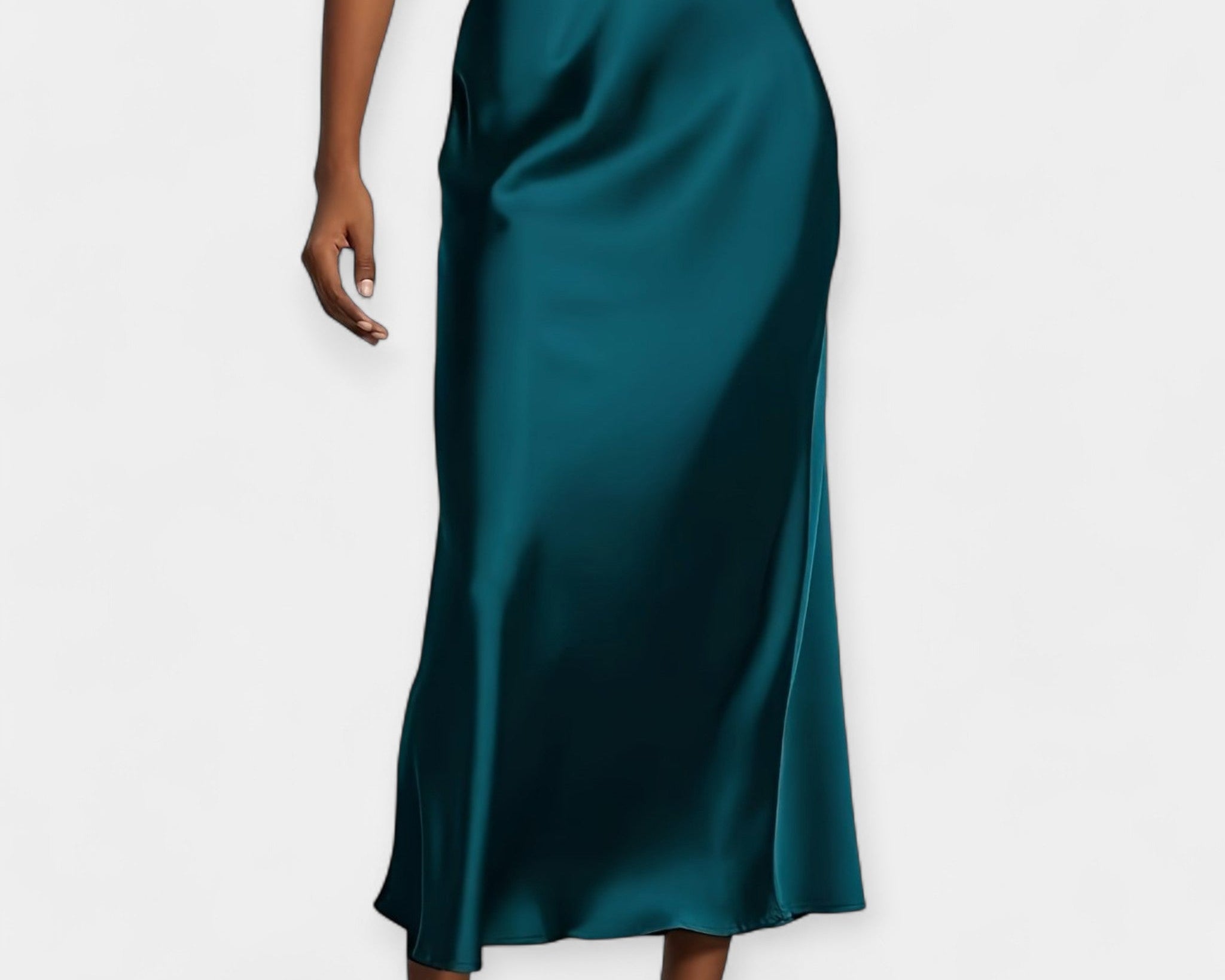 Vysoká střední midi sukně