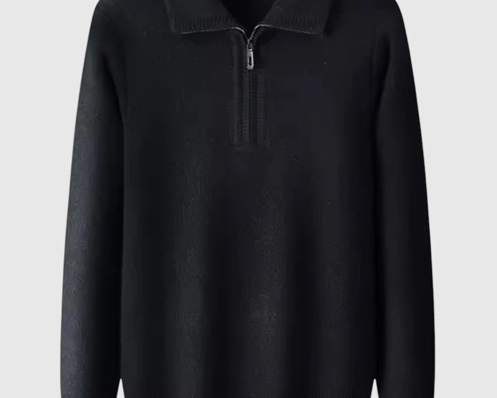 Perla- Kašmírový svetr se čtvrtým zipem Gstaad