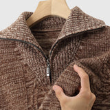 Svetr na zip z merino vlny Perla-Taranto