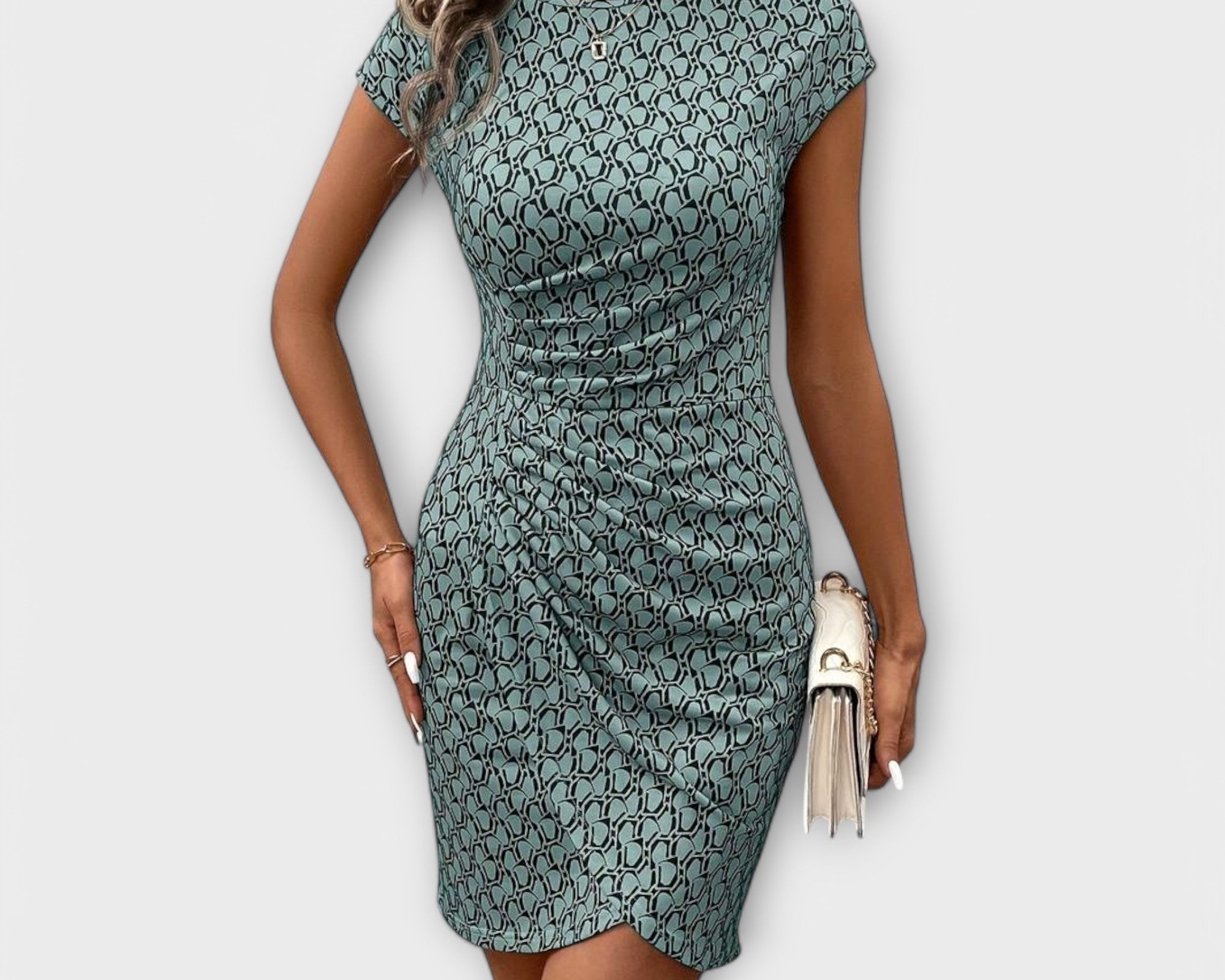 Emma - Krátké tulipánové šaty s celoplošným potiskem