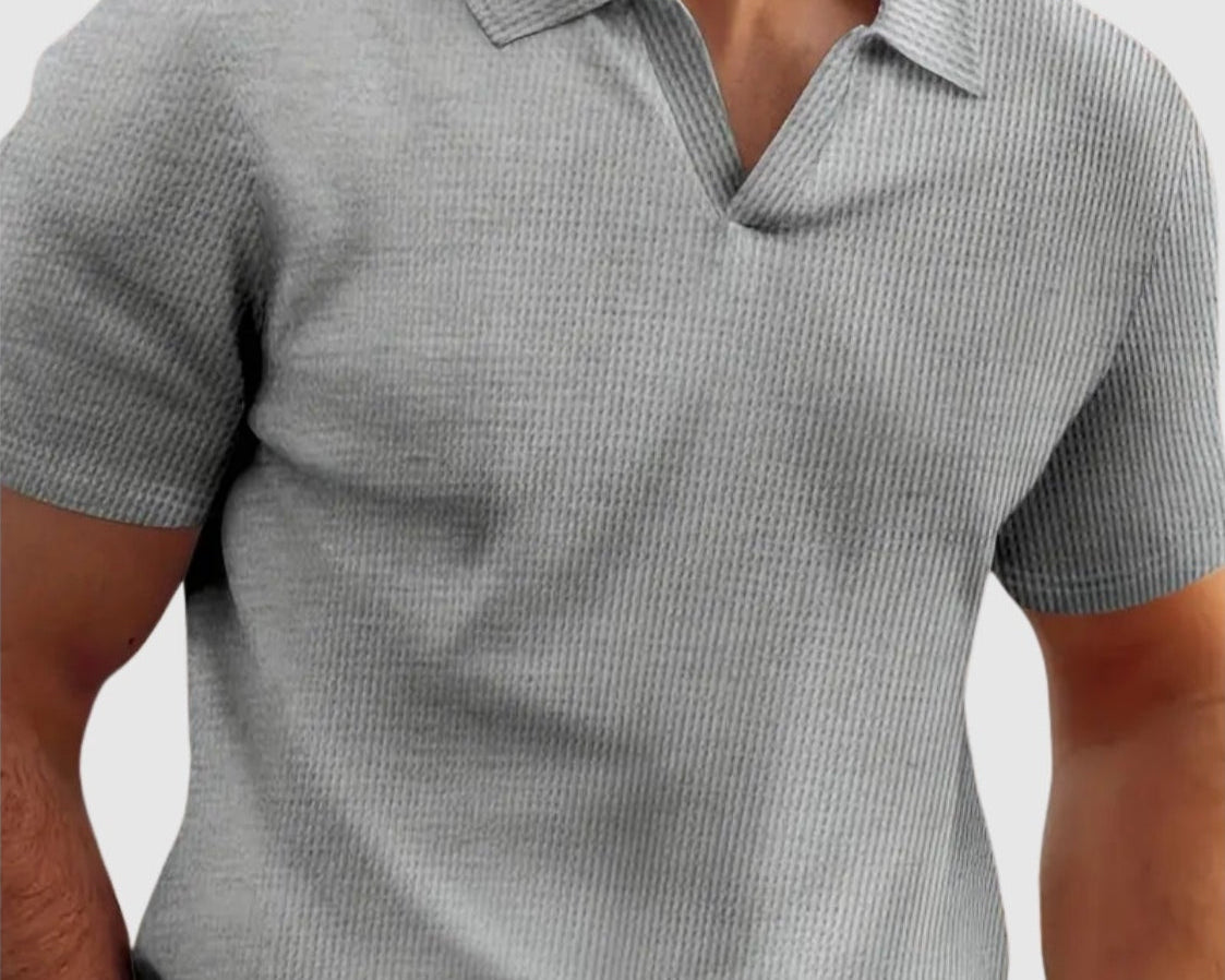 Libuše– Žebrované tričko s výstřihem do V